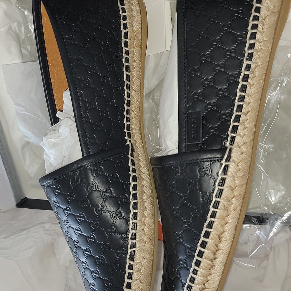 Brand New Leather Gucci Espadrilles